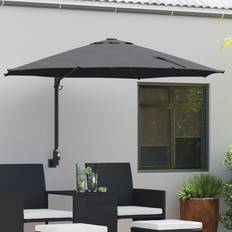 Parasol stor vidaXL Patio Parasol Antracit Pulverlakeret Stål Polyester Stor