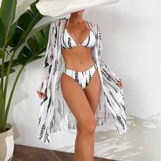 XS Bikini Sets Shein 3 Pcs Set Sexy Printed Women's Bikini Swimwear Summer Hot Selling Swimsuits