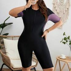 Swim SPRTY 1pc Plus Size Women Tankini With Shorts - Casual Beach Surf Holiday Outfit