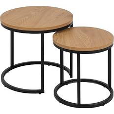 Runda Satsbord Living Home Spencer Oak Satsbord 45x45cm 2st
