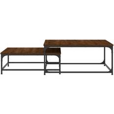 Irons Nesting Tables vidaXL 832822 Brown Oak Nesting Table 80x80cm 2pcs