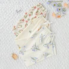Pyjamas on sale Shein Floral Print Elastic Waist Pajama Pants - 3pcs