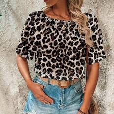 Leopard - Women Shapewear & Under Garments Shein Sexy Vacation-Style Leopard Print Full Coverage Bodysuit - Women