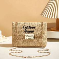 Wallets & Key Holders Shein Customized Women's Vacation Wallet - Embroidered Name/Metal Chain
