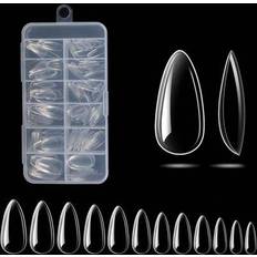 Shein Nail Extension Transparent Almond Nail Tip Fully Covered - Pressed