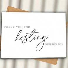 Cards & Invitations Shein Wedding Thank You Card 1pc