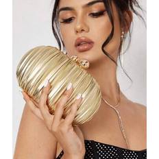 Polyester Clutches Shein Fashionable Elegant Metallic Evening Clutch - Prom Bag