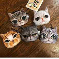 Wallets & Key Holders Shein Women's Wild Cat Series Coin Purse - Plush