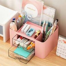 Shein Desktop Organizer With 2 Drawers 5-Compartment