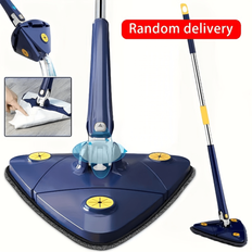 Shein Triangle 360 x Rotating Cleaning Mop With Long Handle - Stainless Steel/Plast
