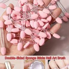 Nail Art Brushes & Dotting Tools Shein Nail Art Brush Double Sided - Chrome Pink/Black