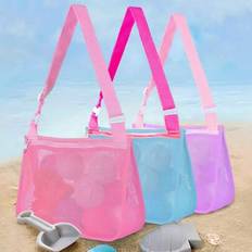 Multicoloured Beach Bags Shein Beach Toy Mesh Beach Bag - Adjustable