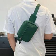 Polyamide Messenger Bags Shein Solid Color Nylon Fabric Fashion Mini Messenger Bag - Men