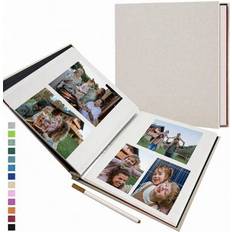 Shein Linen Photo Album Self Adhesive Scrapbook Album For 2x3 4x6 5x7 8 x 10 10x12