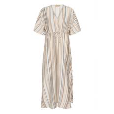 CULTURE Kjoler CULTURE Cupella Dress Kvinde - Blue/Brown Stripe