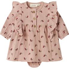 3-6M Klänningar Name It Lil'Atelier Nbfkoala Ls Loose Body Dress - Rosa