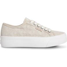 Stof Sko Calvin Klein Jeans Sneaker Low - Beige