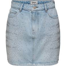 Only Onlstella Denim Kort Nederdel