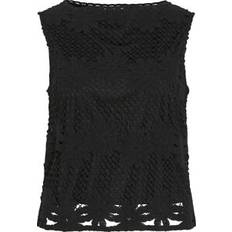 Sort - Unisex Toppe Vila Bådudskæring Top Uden Ærmer - Sort