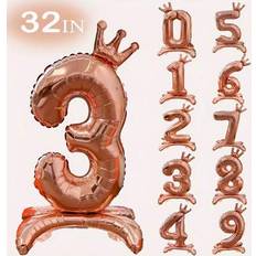 Shein Extra Large Standing Rose Gold Number Foil Balloons