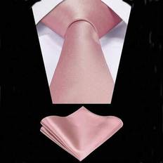 Shein Men's Solid Color 8cm Necktie Pocket Square Set