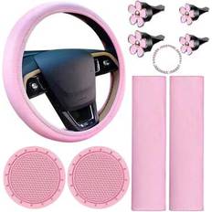 Car Care & Vehicle Accessories Shein 10 Pcs Leather Steering Wheel Cover