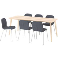 IKEA Lisabo Karlpetter Bord Och 6 Stolar 200 x 78 cm Bordsgrupp
