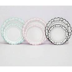 Shein Black Bow Party Supplies 7 Inch Bow Birthday Party Plates 10pcs