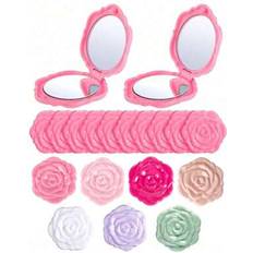 Purple Makeup Mirrors Shein Pack Of 5 Compact Mirror - Pink