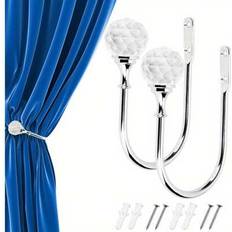 Curtains & Accessories Shein 2 Pack Crystal Curtain Holdback Hook