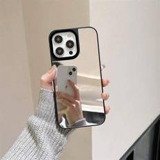 Shein High-End Black Blade Mirror Phone Case For iPhone 16 ProMax