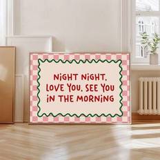 Posters Shein Unframed See You In The Morning Romantic Quotes Typography Minimalist Wall Art Dopamine Poster
