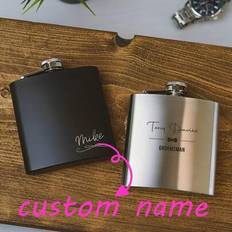Black Hip Flasks Shein Portable Elegant Solid-Color 1pc Hip Flask