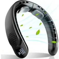 Black Neck Fans Shein Hanging Neck Fan With Digital Display