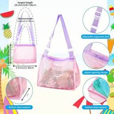 Beach Bags Shein Beach Toy Mesh Beach Bag - Adjustable