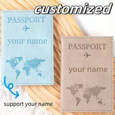 Brown Passport Covers Shein Customizable Passport Holder - Matte Map