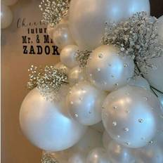 White Balloon Arches Shein Balloons + 1 Pearl Sticker 60pcs