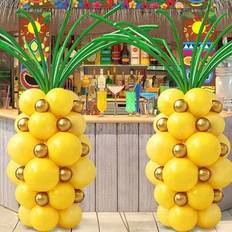 Green Balloons Shein Summer Pineapple Latex Balloon Stand Set 56pcs