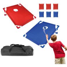 Cornhole Tomtop Jms Portable Cornhole Set with 1 Cornhole Game Board and 6 Bean Bags and Carrying Bag