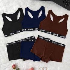 Shein Letter Decorated Women's Lingerie Set - 3pcs