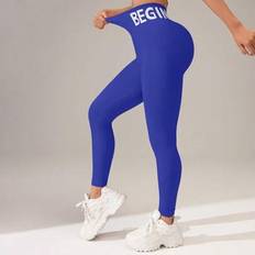 Stretch Leggings Shein Sport Studio High Waisted Seamless Slim Leggings - Women's