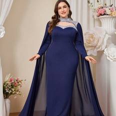 Shein Plus Size Luxury Formal Evening Dress - Wedding Guest