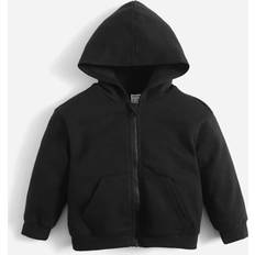 6-9M Hoodies Children's Clothing Shein Baby Girl Solid Zip Up Hoodie