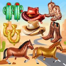 Brown Balloons Shein Western Theme Party Balloon Set 6/12pcs