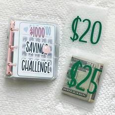 Purple Binders & Folders Shein 1000 Savings Challenge Binder And Men Couple's Envelope With Cash