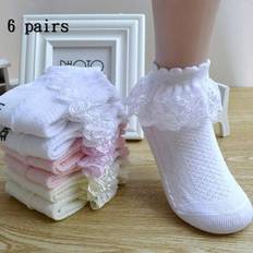 Underwear Children's Clothing Shein Girls Lace Trim Dance Socks - Big Kids