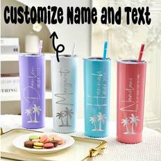 Pink Tumblers Shein Personalized With Straw Tumbler