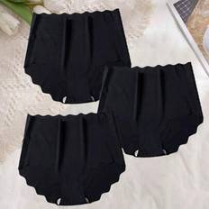 Silk Knickers Shein 3 Pcs Scallop Traceless Panties - High Waist