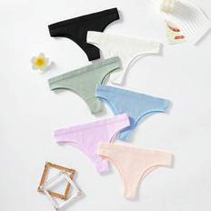 Polyester Knickers Children's Clothing Shein Teen Girl Minimalist Comfortable Soft Skin-Friendly Mid-Rise Triangle Panties