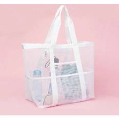 Shein Hollow Polyester Mesh Beach Bag - Large Capacity